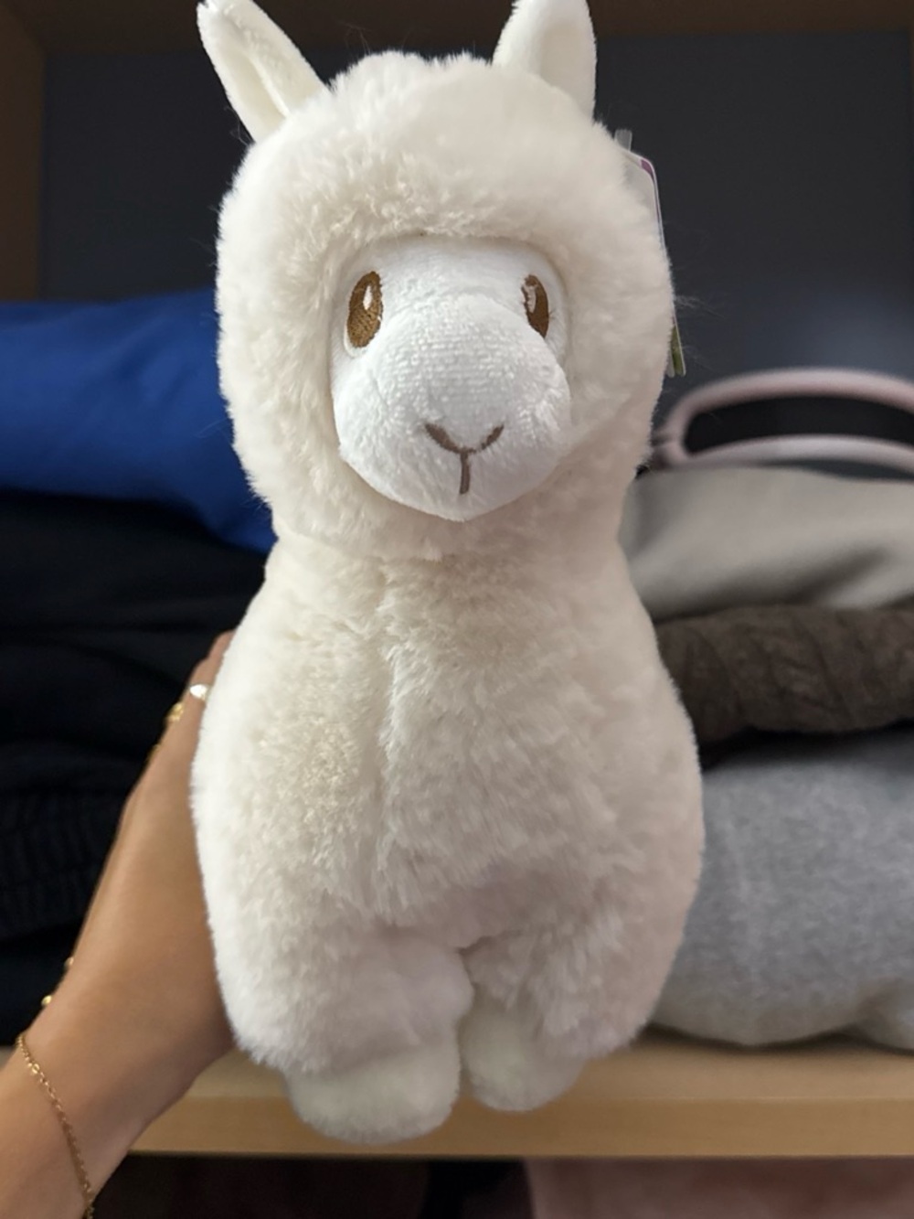 White Plush Llama Stuffed Animal -